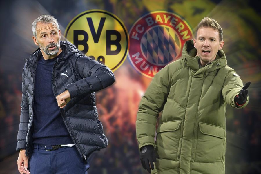 Marco Rose și Julian Nagelsmann, antrenorii implicați în Borussia Dortmund - Bayern Munchen, foto: Imago Borussia Dortmund - Bayern, derby de criză! Scandal după scandal în ambele vestiare + Cum arată cotele
