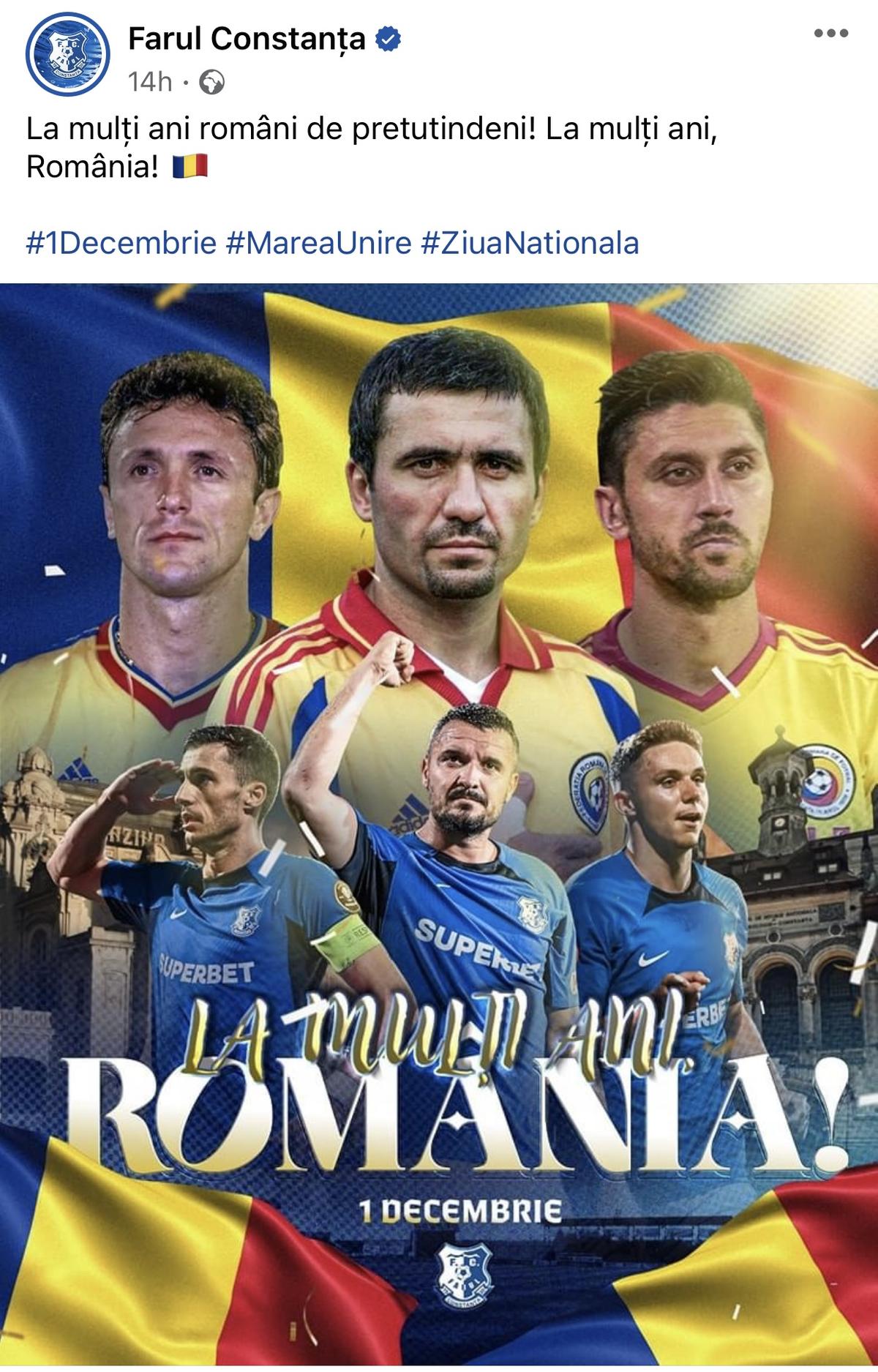 Mesaje 1 decembrie cluburi Liga 1