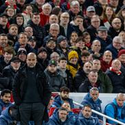 Pep Guardiola, în meciul Liverpool - Manchester City // foto: Imago Images