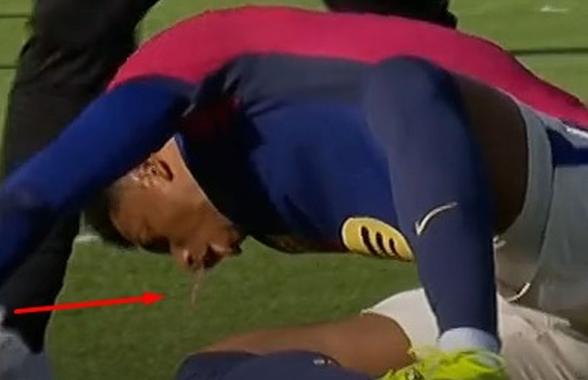 Îngrijorare pentru fotbalistul Barcelonei: a scuipat sânge! Catalanii acuză neacordarea a două penalty-uri