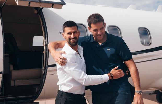 Novak Djokovic a ajuns în Argentina pentru meciul de retragere al lui Juan Martin del Potro » Legendarul tenismen a participat la finala Cupei Libertadores