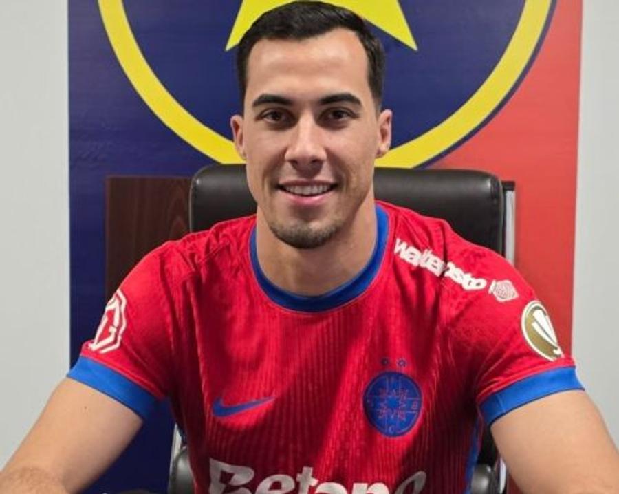 Fotbalistul abia transferat de FCSB, prezent la meciul cu Slobozia » A urmărit partida alături de Mihai Stoica și Florin Cernat