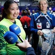 Întâlnire între Katrine Lunde și Damira Zhaparova la CM 2025 Foto: Instagram