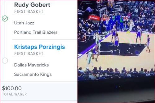 NBA. Un layup ratat de Kristaps Porzingis în Sacramento Kings - Dallas Mavericks 95-94 a costat un bărbat peste 75.000 de dolari!