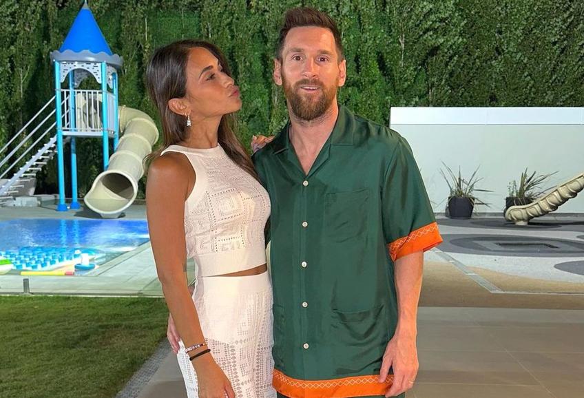 Lionel Messi și Antonela Roccuzzo, în noaptea de revelion/ foto Instagram @Leo Messi