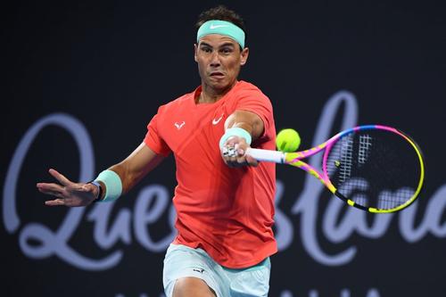 Rafael Nadal în acțiune la Brisbane Foto Imago