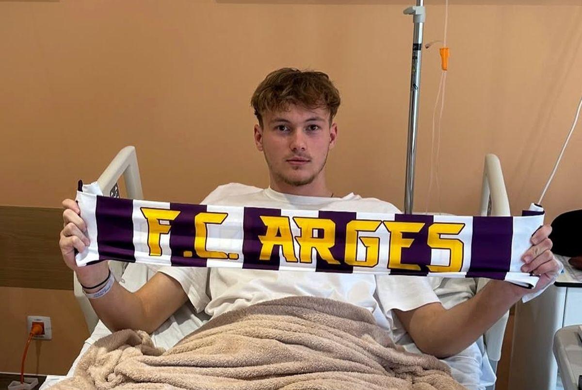 Andrei Bucur, portarul greu încercat al lui FC Argeș: două operații la genunchi la 21 de ani