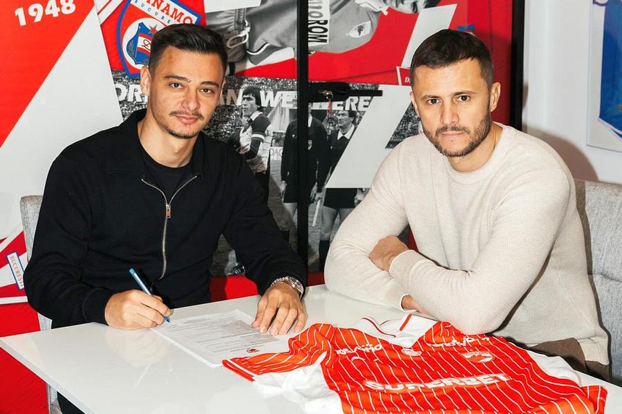 Noul fundaș stânga al lui Dinamo este Valentin Țicu // foto: Facebook @ Dinamo Bucuresti Fail la prezentarea noului transfer al lui Dinamo: „Află în aplicație”, dar aplicația nu funcționa!