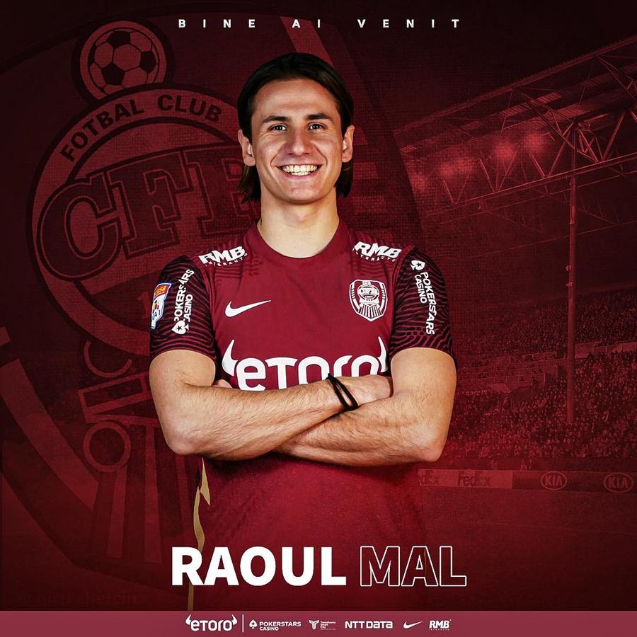 Raoul Mal, prezentat la CFR Cluj Încă un transfer-surpriză anunțat de CFR Cluj » Campioana a prezentat un mijlocaș ofensiv