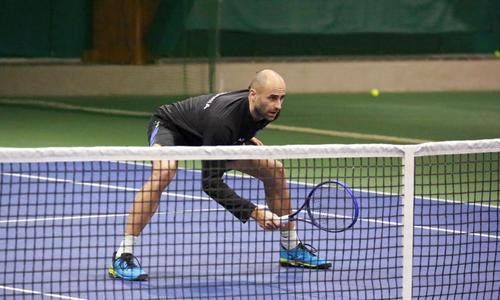 Marius Copil la un antrenament înainte de confruntarea cu Grecia FOTO FRT