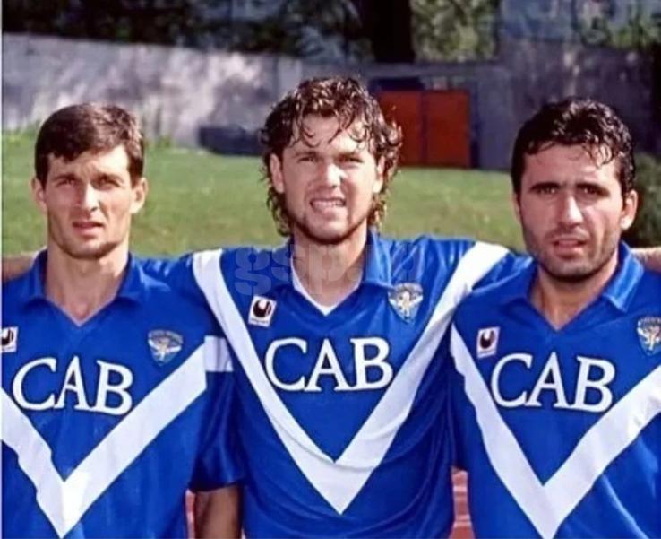 Ioan Ovidiu Sabău, Florin Răducioiu și Gică Hagi. Brescia Romena