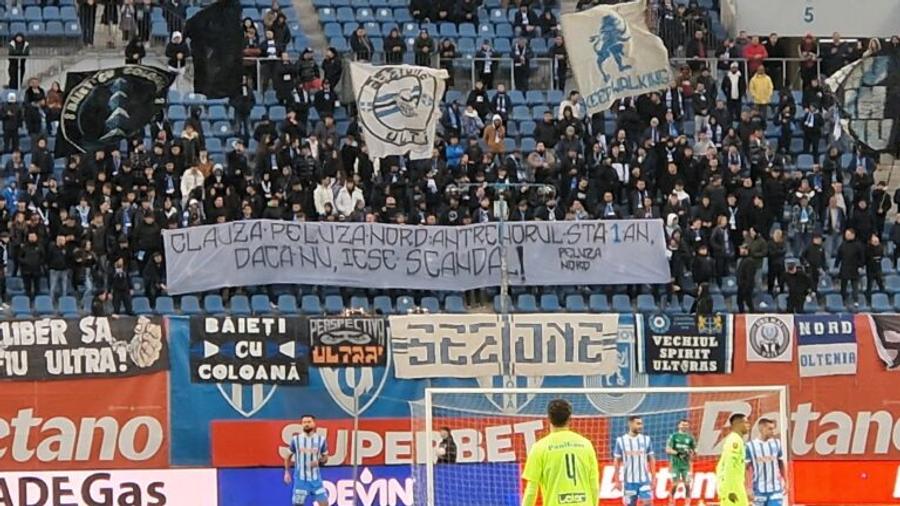 Peluza Nord Craiova / foto: as.ro Ultrașii Craiovei „i-au pus” CLAUZĂ lui Mihai Rotaru: „Dacă nu, iese scandal!”
