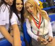 Andreea Bălan și Victor Cornea la meciul de Cupa David România - Bulgaria