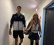Andreea Bălan și Victor Cornea la meciul de Cupa David România - Bulgaria