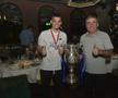 Ianis și Gică Hagi, la sărbătoarea titlului din 2017, cucerit de Viiitorul, actuala Farul