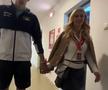 Andreea Bălan și Victor Cornea la meciul de Cupa David România - Bulgaria