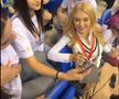 Andreea Bălan și Victor Cornea la meciul de Cupa David România - Bulgaria