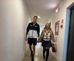 Andreea Bălan și Victor Cornea la meciul de Cupa David România - Bulgaria