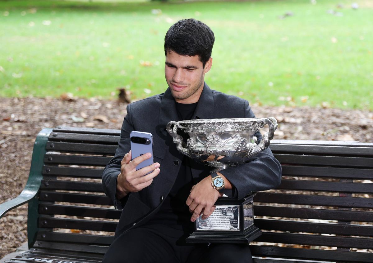Carlos Alcaraz, ședință foto la Australian Open