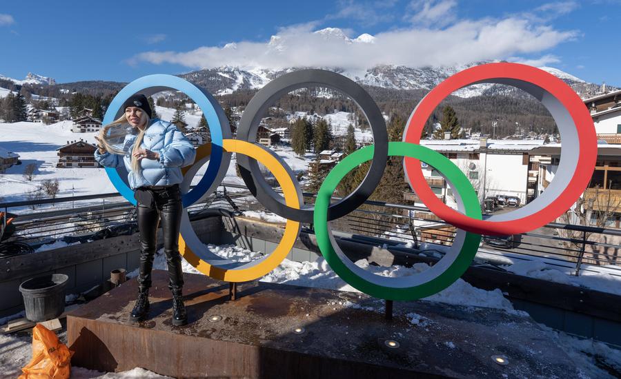 Imagine din Satul Olimpic de la Cortina d'Ampezzo FOTO Imago Images S-a deschis oficial Satul Olimpic de la Milano » Ce au primit sportivii la sosire