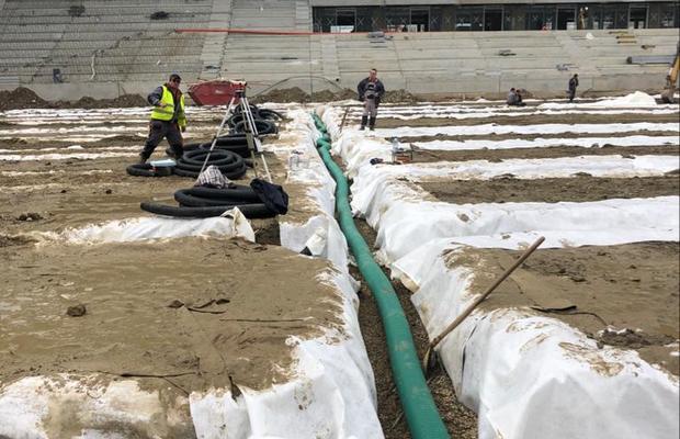 STEAUA // VIDEO + FOTO Lucrările înaintează rapid la arena din Ghencea! Se pregătește montarea gazonului