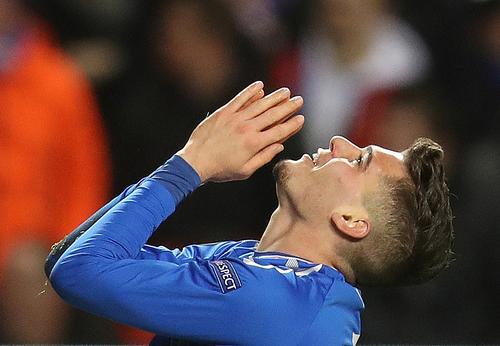 Ianis Hagi a contribuit decisiv la calificarea lui Rangers în optimile EL, bifând două goluri și o pasă de gol în „dubla” cu Braga. Foto: Reuters