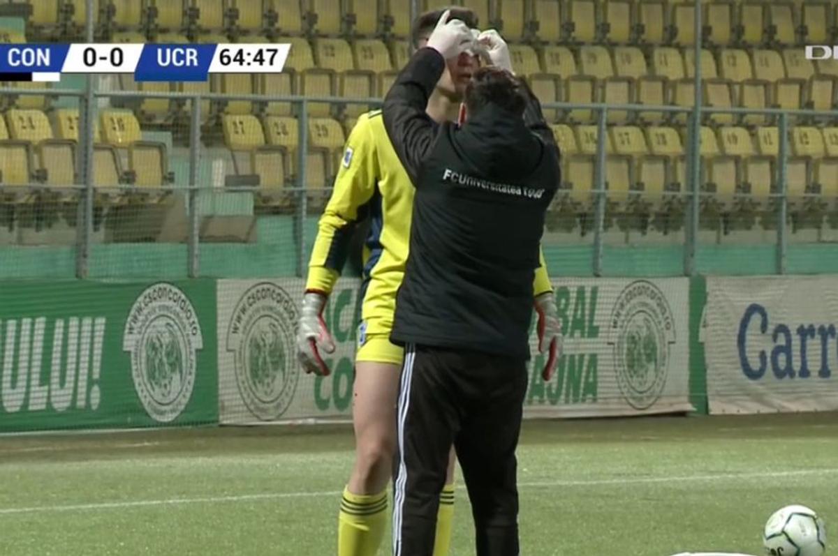 FOTO Accidentare HORROR în Concordia Chiajna - FC U Craiova! Ce a pățit Robert Popa