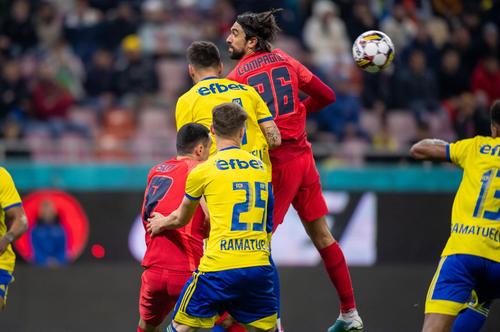 Andrea Compagno, atacantul de la FCSB, a marcat o „dublă” împotriva Petrolului, la victoria roș-albaștrilor cu 4-1. Italianul a fost însă criticat la GSP Live/ foto: Raed Krishan (GSP)