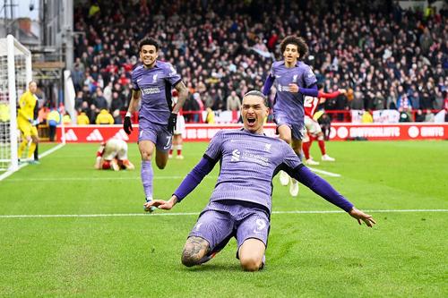 Nunez a înscris golul victoriei în Nottingham - Liverpool // foto: Guliver/gettyimages