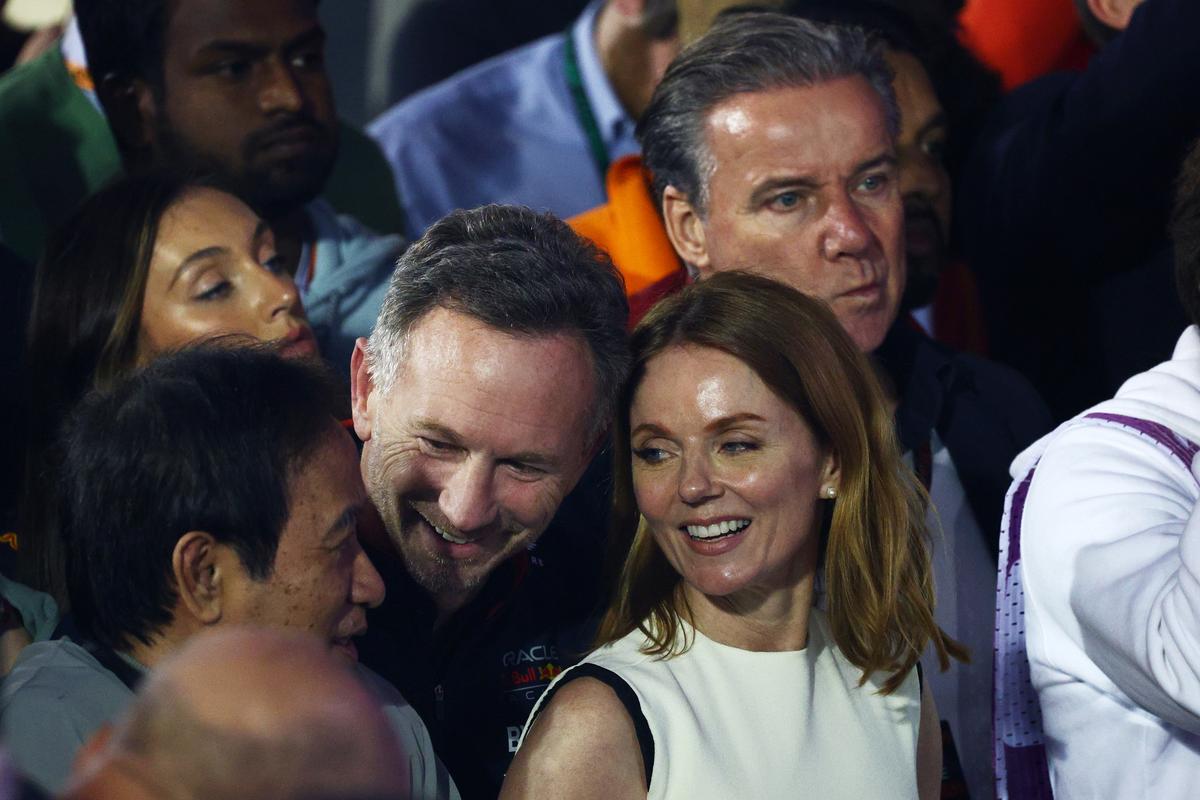 Gerri Halliwell alături de Christian Horner în Bahrain