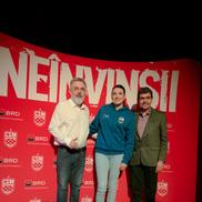 Cristina Neagu eveniment Neînvinșii, alături de Cătălin Striblea și Radu Paraschivescu Foto: Raed Krishan (GSP)