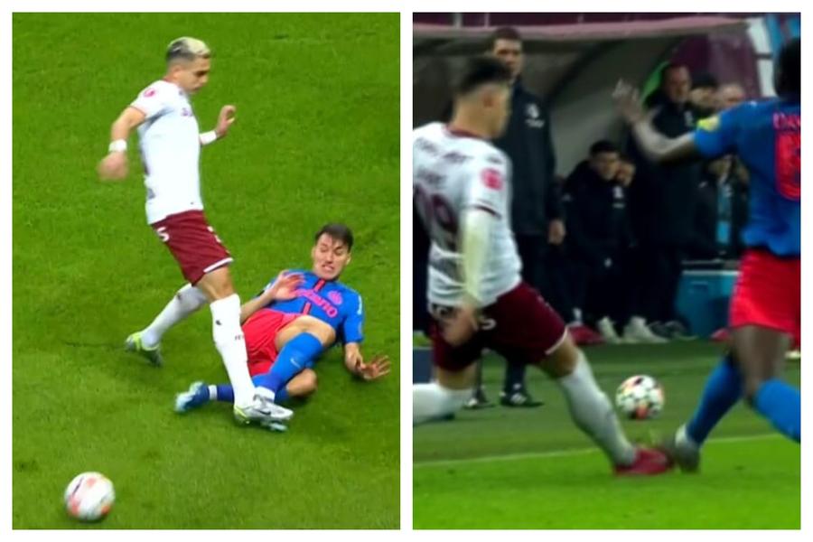 Faultul lui Manea în stânga, al lui Dawa în dreapta Gigi Becali contestă 4 faze din Rapid - FCSB, dar nu dă vina pe „centralul” Petrescu: „Încep să mă întreb iar!”