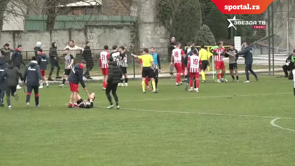 Bătaie între echipele de tineret ale celor de la Steaua Roșie și Partizan