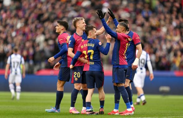 Fără istoric! Barcelona a dat de pământ cu Sociedad și a revenit pe primul loc în La Liga