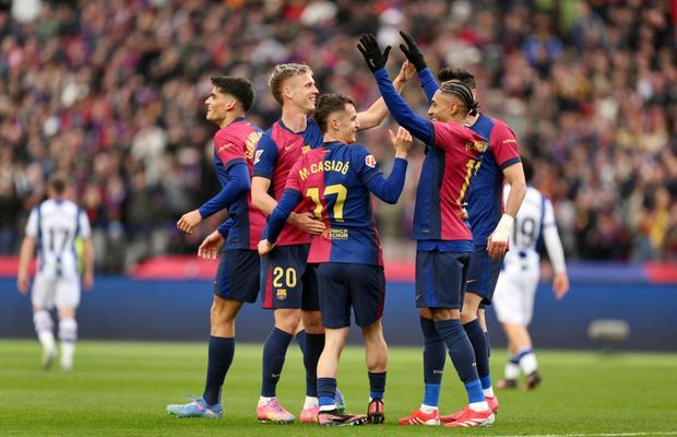 Fără istoric! Barcelona a dat de pământ cu Sociedad și a revenit pe primul loc în La Liga