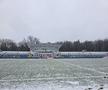 Gazonul din Superliga era acoperit de zăpadă cu 6 ore înainte de meci: cum arată acum