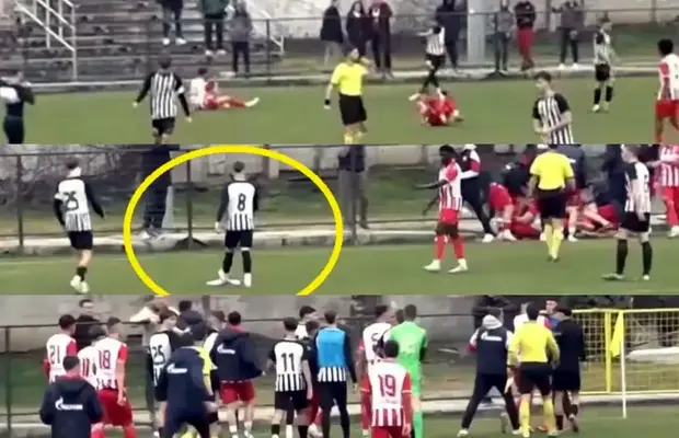Bătaie generală la Steaua Roșie - Partizan! » I-a călcat tricoul în picioare, i-a dat cu mingea în cap, apoi a urmat haosul + Presa reacționează: „imagine catastrofală”