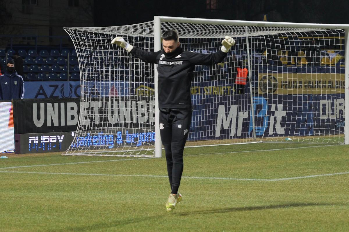 Unirea Slobozia - Rapid, imagini de la încălzire