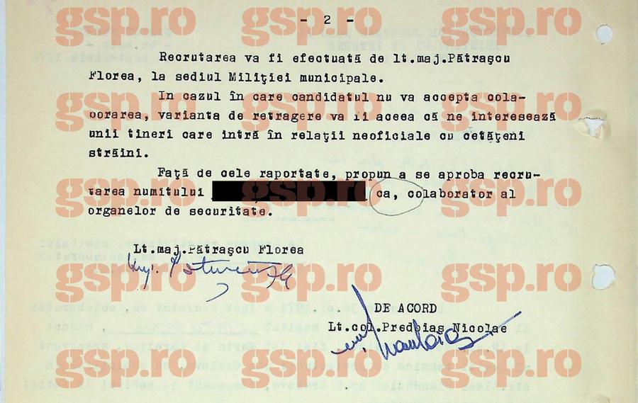 Finalul raportului cu planul de reactivare a lui Cârțu pus la cale de Securitate. Foto: arhiva CNSAS Dansul pe sârmă al lui Sorin Cârțu cu Securitatea: „Recrutat colaborator în clasa a X-a, abandonat, propus pentru reactivare” » Ce nume conspirativ avea și reacția: „N-am scris niciun cuvințel”