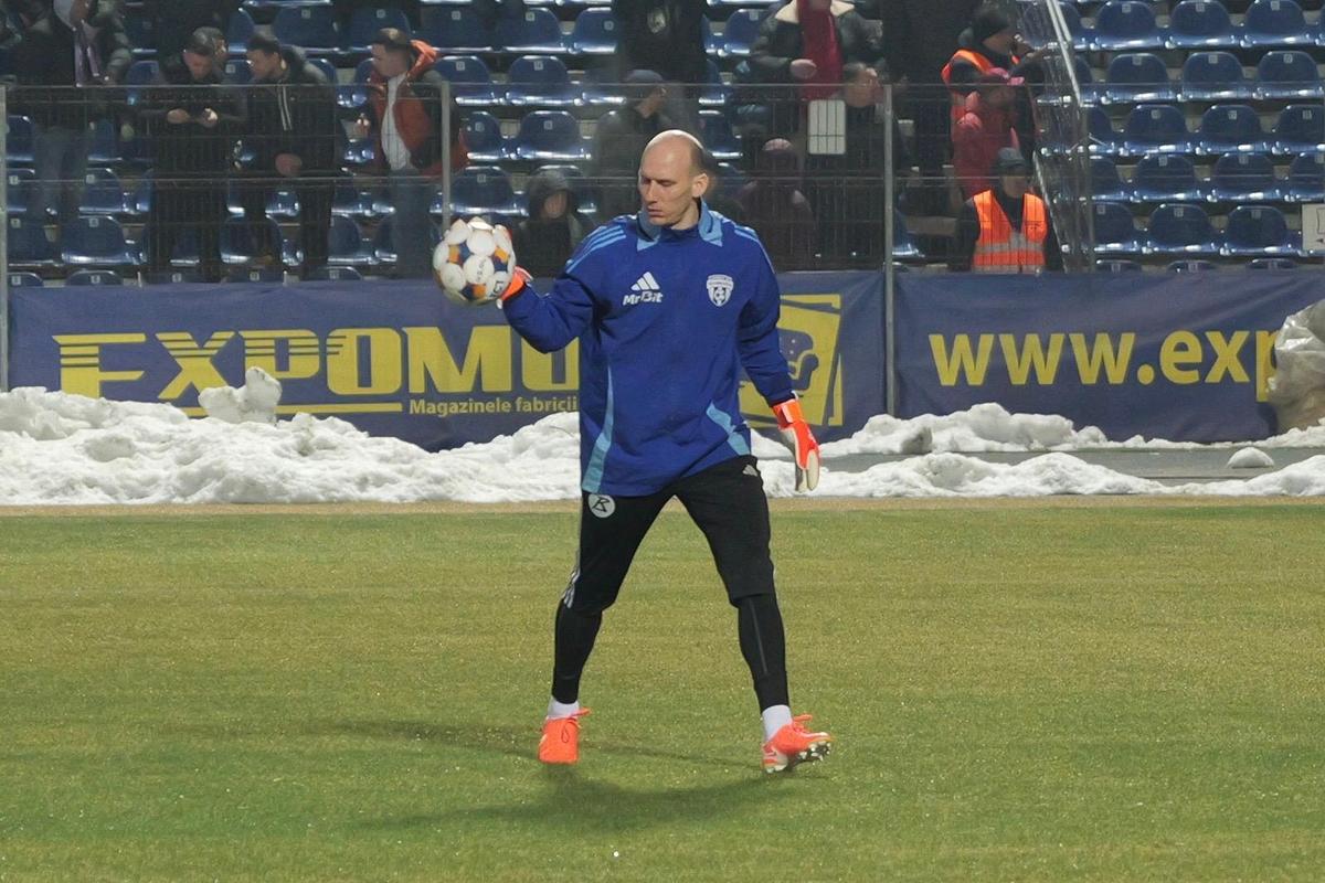 Unirea Slobozia - Rapid, imagini de la încălzire