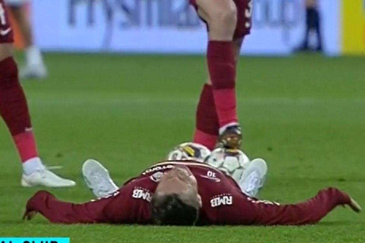 Ciprian Deac și-a speriat colegii, cu puțin timp înaintea derby-ului Craiova - CFR » S-a prăbușit pe teren la încălzire!
