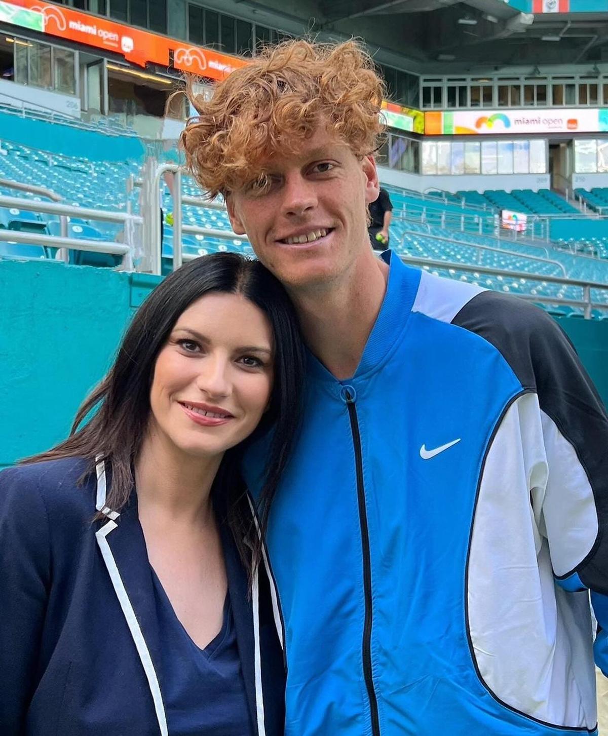 Laura Pausini și Jannik Sinner