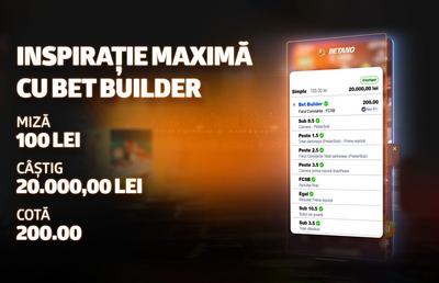 Inspirație maximă cu Bet Builder la Farul – FCSB pe o cotă cumulată de 200