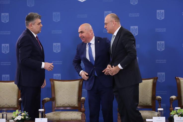 Dan Șucu la Conferința „România și OCDE, alături de Ilie Bolojan și Marcel Ciolacu / Foto: Dumitru Angelescu