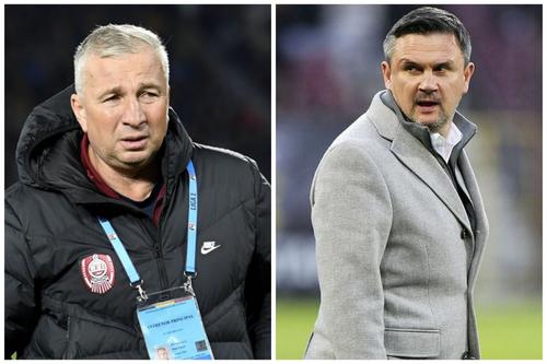 Dan Petrescu (în stânga) și Cristi Balaj
