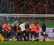 Portarul lui Heindenheim, Kevin Muller, inconștient după ciocnirea cu Ibrahima Sissoko în meciul cu Bochum / Foto: Imago