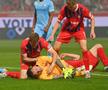 Portarul lui Heindenheim, Kevin Muller, inconștient după ciocnirea cu Ibrahima Sissoko în meciul cu Bochum / Foto: Imago