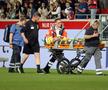 Portarul lui Heindenheim, Kevin Muller, inconștient după ciocnirea cu Ibrahima Sissoko în meciul cu Bochum / Foto: Imago
