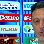 Mirel Rădoi, în lacrimi după Universitatea Craiova - Rapid 1-2, etapa 7 Superliga. Foto: captură TV
