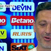Mirel Rădoi, în lacrimi după Universitatea Craiova - Rapid 1-2, etapa 7 Superliga. Foto: captură TV
